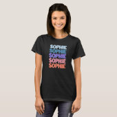 繰り返しモダン文字ソフィー Tシャツ (正面フル)