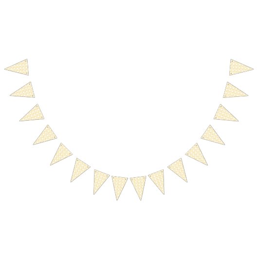 繰り返しモチーフのパターンを持つ黄色い絨毯 バンティングフラッグ (全)