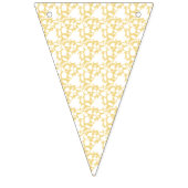 繰り返しモチーフのパターンを持つ黄色い絨毯 バンティングフラッグ (第3の旗)