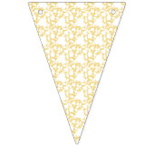 繰り返しモチーフのパターンを持つ黄色い絨毯 バンティングフラッグ (第2の旗)