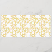 繰り返しモチーフのパターンを持つ黄色い絨毯 メニュー (裏面)