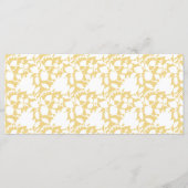 繰り返しモチーフのパターンを持つ黄色い絨毯 メニュー (正面)