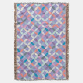 繰り返し円4分のスタイル紫色のパターンのスロー スローブランケット (正面縦)