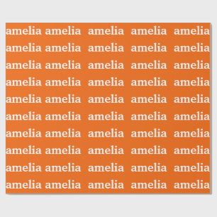 繰り返し名のラッパーソナライズされたピング紙 ラッピングペーパー