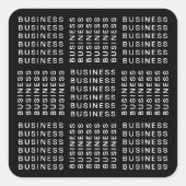 繰り返し名または単語のパターン（黒と白） スクエアシール (正面)