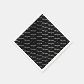 繰り返し名または単語のパターン（黒と白） スタンダードカクテルナプキン (角)