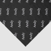 繰り返し名または単語のパターン（黒と白） 薄葉紙 (詳細)