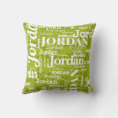 繰り返し名パターン文字の使用モダンカスタム クッション (裏面)