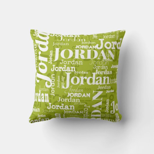 繰り返し名パターン文字の使用モダンカスタム クッション (裏面)