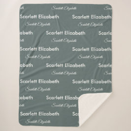 繰り返し名モダンBoho Balsam Green シェルパブランケット