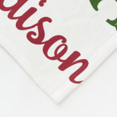 繰り返し名前とイニシャル男女兼用クリスマス フリースブランケット (角)