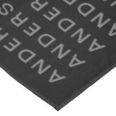 繰り返し名前または単語パターン灰色の白黒 テーブルクロス (アングル)