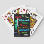 繰り返し名前テキストギフトトランプ トランプ (裏面)