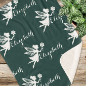 繰り返し名前フェアリー魔法ファーングラードグリーン シェルパブランケット