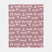 繰り返し名前体操パープルフリースブランケット フリースブランケット (正面)