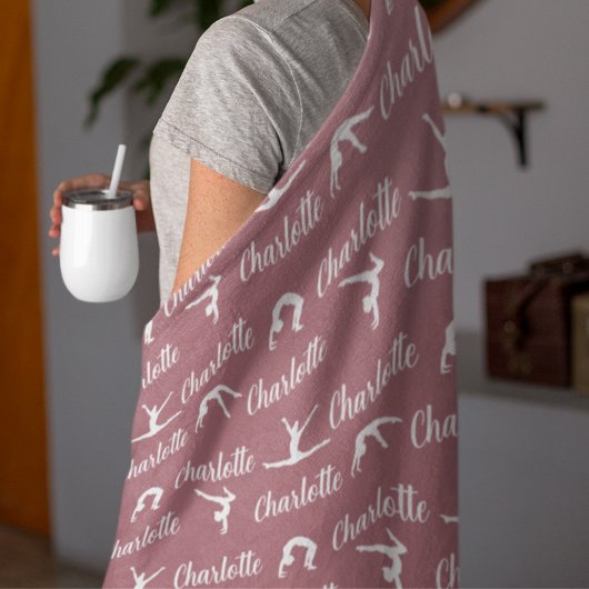 繰り返し名前体操パープルフリースブランケット フリースブランケット