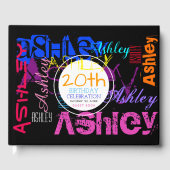 繰り返し名6文字20番目の誕生日ゲストブック ゲストブック (正面)