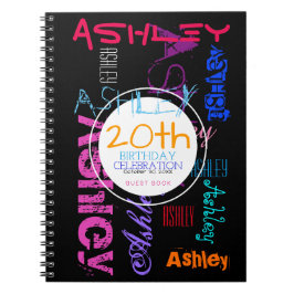 繰り返し名6文字20誕生日GuestBook N ノートブック