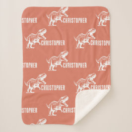 繰り返し名Tレックス署名ラプターラスト シェルパブランケット