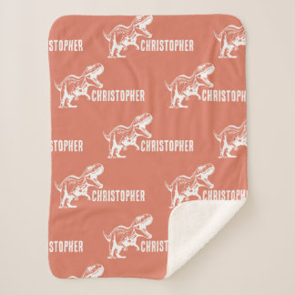 繰り返し名Tレックス署名ラプターラスト シェルパブランケット