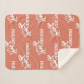 繰り返し名Tレックス署名ラプターラスト シェルパブランケット (正面(横))