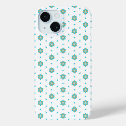 繰り返し幾何学模様フラワーデザイン Case-Mate iPhoneケース (裏面)