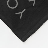 繰り返し文字パターン黒いグレーと白 フリースブランケット (角)