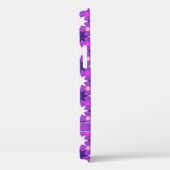 繰り返し星パターン上のあなたのイニシャル、紫 Case-Mate iPhoneケース (裏面 / 右)