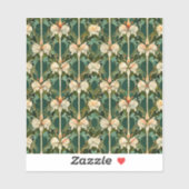 繰り返し植物模様 シール (シート)