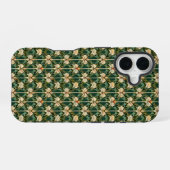 繰り返し植物模様 iPhone 16ケース (裏面横)