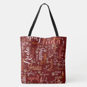 繰り返し犬の名前と前刷り可能 トートバッグ (裏面)