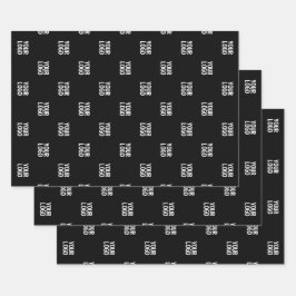 繰り返し画像、デザイン、または企業ロゴ ラッピングペーパーシート