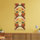 繰り返し花模様の織物 キャンバスプリント (インサイチュ (リビング))