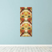 繰り返し花模様の織物 キャンバスプリント (インサイチュ (ウッドフロア))