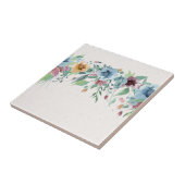 繰り返し花縁どカスタム色セラミックタイル タイル (側面)