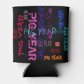 繰り返し豚の年2019缶クーラー 缶クーラー (正面)