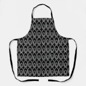 繰り返し黒い楕円 エプロン (正面)