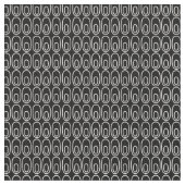 繰り返し黒い楕円 ファブリック (クローズアップ)