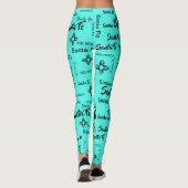 繰り返し2ワードサンタフェジアNMターコイズ レギンス (裏面)