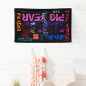 繰り返しPig Year 2019縦断バナー 横断幕 (インサイチュ)