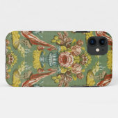 繰り返す花のモチーフの織物 Case-Mate iPhoneケース (裏面(横))