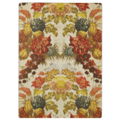 繰り返す花パターンが付いている織物 クリップボード (裏面)