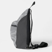 繰り返モダンしパターン灰色 スリングバッグ (右)