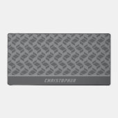 繰り返モダンしパターン灰色 デスクマット (正面)