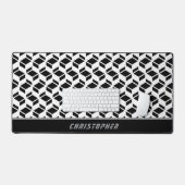 繰り返モダンしパターン白黒 デスクマット (キーボード&マウス)