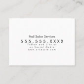 繰り返モダンしメイクサロン爪、 ネイルまつ毛 名刺 (裏面)