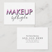 繰り返モダンしメイクサロン爪、 ネイルまつ毛 名刺 (正面/裏面)