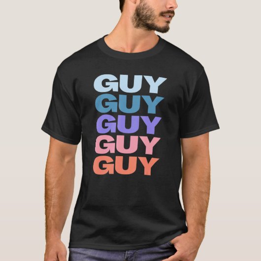 繰り返モダンし文字男 Tシャツ (正面)