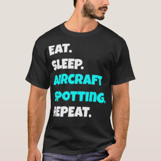 繰り返食べし皮肉を含む睡眠航空おもしろい機 Tシャツ