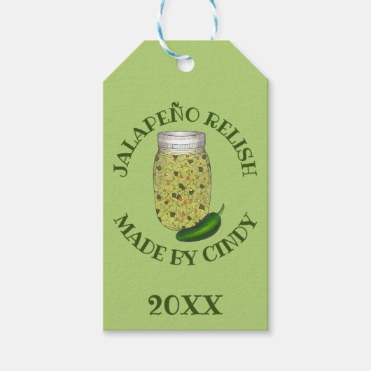 缶で作った唐辛子の風味 ギフトタグ (正面)